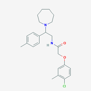 molecular formula C24H31ClN2O2 B11324373 N-[2-(azepan-1-yl)-2-(4-methylphenyl)ethyl]-2-(4-chloro-3-methylphenoxy)acetamide 