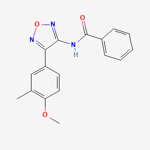 molecular formula C17H15N3O3 B11324406 N-[4-(4-methoxy-3-methylphenyl)-1,2,5-oxadiazol-3-yl]benzamide 