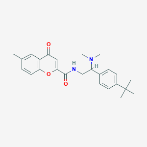 molecular formula C25H30N2O3 B11324813 N-[2-(4-tert-butylphenyl)-2-(dimethylamino)ethyl]-6-methyl-4-oxo-4H-chromene-2-carboxamide 