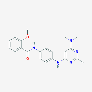 molecular formula C21H23N5O2 B11324954 N-(4-{[6-(dimethylamino)-2-methylpyrimidin-4-yl]amino}phenyl)-2-methoxybenzamide 