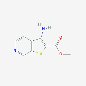 molecular formula C9H8N2O2S B011325 Methyl 3-aminothieno[2,3-c]pyridine-2-carboxylate CAS No. 111042-91-2