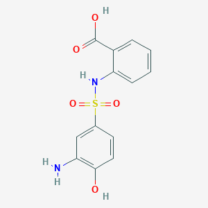 molecular formula C13H12N2O5S B113250 2-[[(3-Amino-4-hydroxyphenyl)sulphonyl]amino]benzoic acid CAS No. 91-35-0