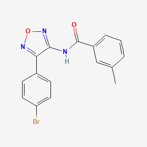 molecular formula C16H12BrN3O2 B11325059 N-[4-(4-bromophenyl)-1,2,5-oxadiazol-3-yl]-3-methylbenzamide 