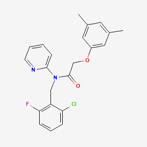 molecular formula C22H20ClFN2O2 B11325080 N-(2-chloro-6-fluorobenzyl)-2-(3,5-dimethylphenoxy)-N-(pyridin-2-yl)acetamide 