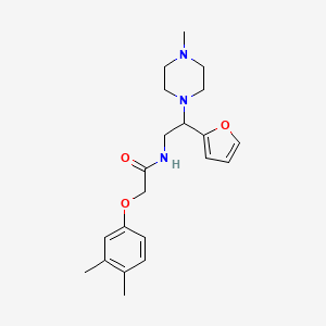 molecular formula C21H29N3O3 B11325320 2-(3,4-dimethylphenoxy)-N-[2-(furan-2-yl)-2-(4-methylpiperazin-1-yl)ethyl]acetamide 