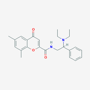 molecular formula C24H28N2O3 B11325422 N-[2-(diethylamino)-2-phenylethyl]-6,8-dimethyl-4-oxo-4H-chromene-2-carboxamide 