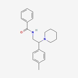 molecular formula C21H26N2O B11325586 N-[2-(4-methylphenyl)-2-(piperidin-1-yl)ethyl]benzamide 
