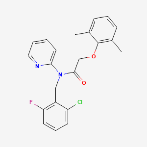 molecular formula C22H20ClFN2O2 B11325650 N-(2-chloro-6-fluorobenzyl)-2-(2,6-dimethylphenoxy)-N-(pyridin-2-yl)acetamide 