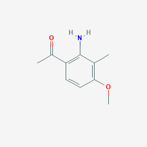 molecular formula C10H13NO2 B113257 1-(2-氨基-4-甲氧基-3-甲基苯基)乙酮 CAS No. 912347-94-5