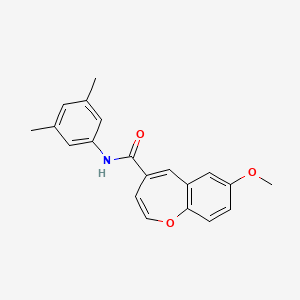 molecular formula C20H19NO3 B11325800 N-(3,5-dimethylphenyl)-7-methoxy-1-benzoxepine-4-carboxamide 