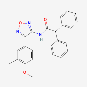 molecular formula C24H21N3O3 B11325832 N-[4-(4-methoxy-3-methylphenyl)-1,2,5-oxadiazol-3-yl]-2,2-diphenylacetamide 