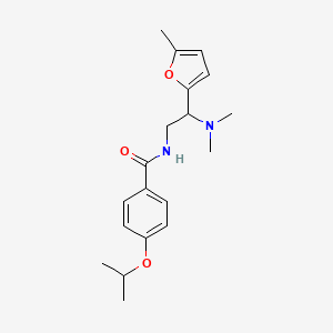 molecular formula C19H26N2O3 B11325949 N-[2-(dimethylamino)-2-(5-methylfuran-2-yl)ethyl]-4-(propan-2-yloxy)benzamide 