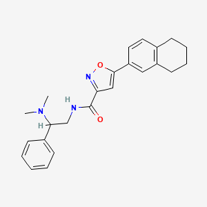 molecular formula C24H27N3O2 B11325955 N-[2-(dimethylamino)-2-phenylethyl]-5-(5,6,7,8-tetrahydronaphthalen-2-yl)-1,2-oxazole-3-carboxamide 