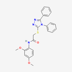 molecular formula C24H22N4O3S B11325968 N-(2,4-dimethoxyphenyl)-2-[(4,5-diphenyl-4H-1,2,4-triazol-3-yl)sulfanyl]acetamide 