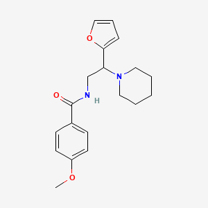 molecular formula C19H24N2O3 B11326023 N-[2-(furan-2-yl)-2-(piperidin-1-yl)ethyl]-4-methoxybenzamide 