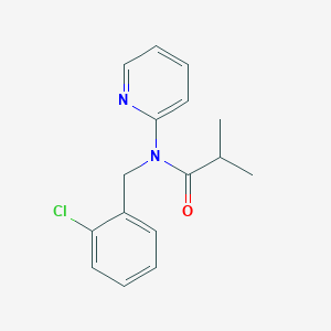 molecular formula C16H17ClN2O B11326030 N-(2-chlorobenzyl)-2-methyl-N-(pyridin-2-yl)propanamide 