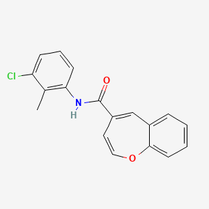 molecular formula C18H14ClNO2 B11326076 N-(3-chloro-2-methylphenyl)-1-benzoxepine-4-carboxamide 