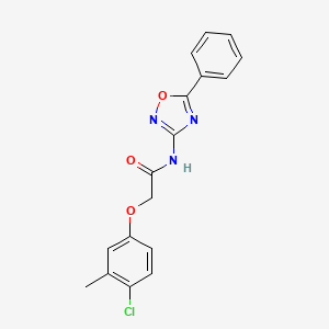 molecular formula C17H14ClN3O3 B11326083 2-(4-chloro-3-methylphenoxy)-N-(5-phenyl-1,2,4-oxadiazol-3-yl)acetamide 