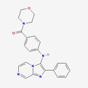 molecular formula C23H21N5O2 B11326233 Morpholin-4-yl{4-[(2-phenylimidazo[1,2-a]pyrazin-3-yl)amino]phenyl}methanone 