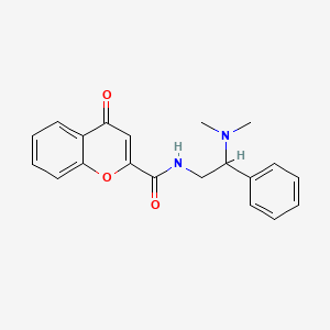 molecular formula C20H20N2O3 B11326407 N-[2-(dimethylamino)-2-phenylethyl]-4-oxo-4H-chromene-2-carboxamide 