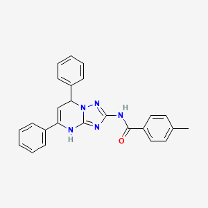molecular formula C25H21N5O B11326476 N-(5,7-diphenyl-4,7-dihydro[1,2,4]triazolo[1,5-a]pyrimidin-2-yl)-4-methylbenzamide 