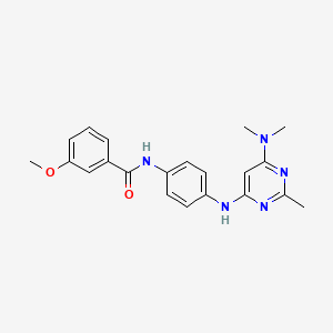 molecular formula C21H23N5O2 B11326752 N-(4-{[6-(dimethylamino)-2-methylpyrimidin-4-yl]amino}phenyl)-3-methoxybenzamide 