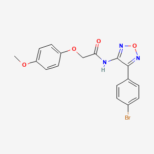 molecular formula C17H14BrN3O4 B11326793 N-[4-(4-bromophenyl)-1,2,5-oxadiazol-3-yl]-2-(4-methoxyphenoxy)acetamide 