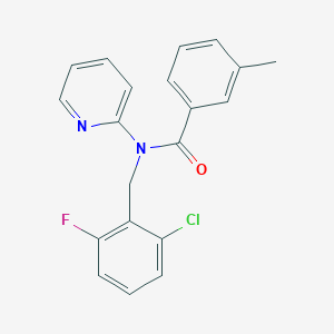 molecular formula C20H16ClFN2O B11326912 N-(2-chloro-6-fluorobenzyl)-3-methyl-N-(pyridin-2-yl)benzamide 