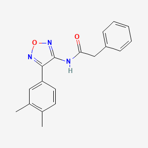 molecular formula C18H17N3O2 B11327158 N-[4-(3,4-dimethylphenyl)-1,2,5-oxadiazol-3-yl]-2-phenylacetamide 