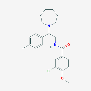 molecular formula C23H29ClN2O2 B11327530 N-[2-(azepan-1-yl)-2-(4-methylphenyl)ethyl]-3-chloro-4-methoxybenzamide 