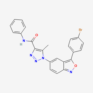 molecular formula C23H16BrN5O2 B11327575 1-[3-(4-bromophenyl)-2,1-benzoxazol-5-yl]-5-methyl-N-phenyl-1H-1,2,3-triazole-4-carboxamide 