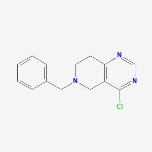 molecular formula C14H14ClN3 B113276 6-苄基-4-氯-5,6,7,8-四氢吡啶并[4,3-d]嘧啶 CAS No. 914612-23-0