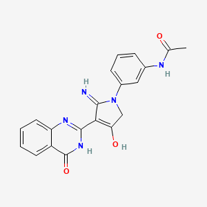 molecular formula C20H17N5O3 B11327678 N-{3-[5-amino-3-oxo-4-(4-oxo-3,4-dihydroquinazolin-2-yl)-2,3-dihydro-1H-pyrrol-1-yl]phenyl}acetamide 