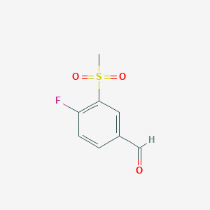 molecular formula C8H7FO3S B113277 4-Fluoro-3-(methylsulfonyl)benzaldehyde CAS No. 914636-50-3