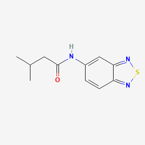 molecular formula C11H13N3OS B11327958 N-(2,1,3-benzothiadiazol-5-yl)-3-methylbutanamide 
