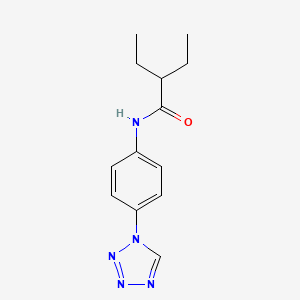 molecular formula C13H17N5O B11327966 2-ethyl-N-[4-(1H-tetrazol-1-yl)phenyl]butanamide 