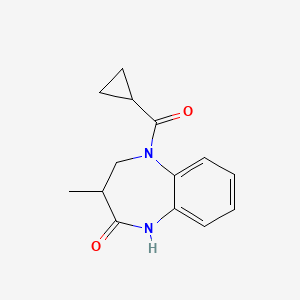 molecular formula C14H16N2O2 B11328096 5-(cyclopropylcarbonyl)-3-methyl-1,3,4,5-tetrahydro-2H-1,5-benzodiazepin-2-one 