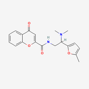 molecular formula C19H20N2O4 B11328322 N-[2-(dimethylamino)-2-(5-methylfuran-2-yl)ethyl]-4-oxo-4H-chromene-2-carboxamide 
