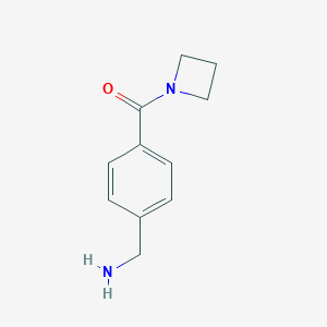 B113287 1-[4-(Azetidin-1-ylcarbonyl)phenyl]methanamine CAS No. 923183-92-0