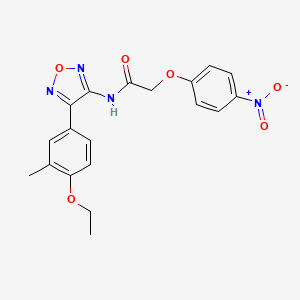 molecular formula C19H18N4O6 B11328806 N-[4-(4-ethoxy-3-methylphenyl)-1,2,5-oxadiazol-3-yl]-2-(4-nitrophenoxy)acetamide 