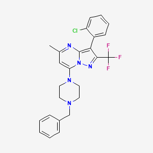 molecular formula C25H23ClF3N5 B11328934 7-(4-Benzylpiperazin-1-yl)-3-(2-chlorophenyl)-5-methyl-2-(trifluoromethyl)pyrazolo[1,5-a]pyrimidine 