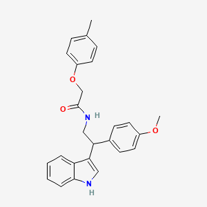 molecular formula C26H26N2O3 B11329006 N-[2-(1H-indol-3-yl)-2-(4-methoxyphenyl)ethyl]-2-(4-methylphenoxy)acetamide 