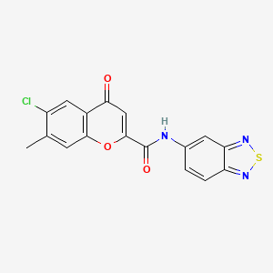 molecular formula C17H10ClN3O3S B11329470 N-(2,1,3-benzothiadiazol-5-yl)-6-chloro-7-methyl-4-oxo-4H-chromene-2-carboxamide 
