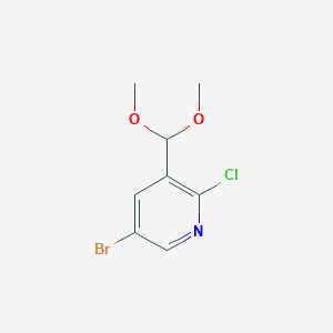 5-Bromo-2-chloro-3-dimethoxymethyl-pyridine