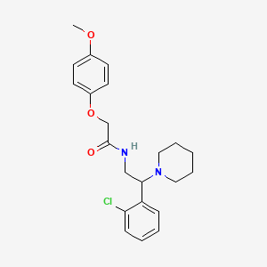 molecular formula C22H27ClN2O3 B11329741 N-[2-(2-chlorophenyl)-2-(piperidin-1-yl)ethyl]-2-(4-methoxyphenoxy)acetamide 
