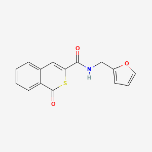 molecular formula C15H11NO3S B11329759 N-(furan-2-ylmethyl)-1-oxo-1H-isothiochromene-3-carboxamide 