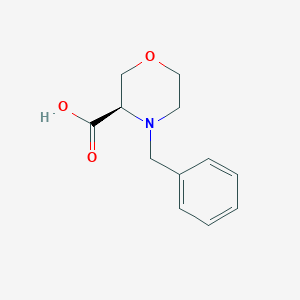 molecular formula C12H15NO3 B113299 (R)-4-苄基-3-吗啉羧酸 CAS No. 929047-50-7