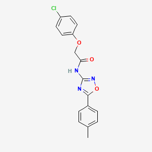 molecular formula C17H14ClN3O3 B11330118 2-(4-chlorophenoxy)-N-[5-(4-methylphenyl)-1,2,4-oxadiazol-3-yl]acetamide 