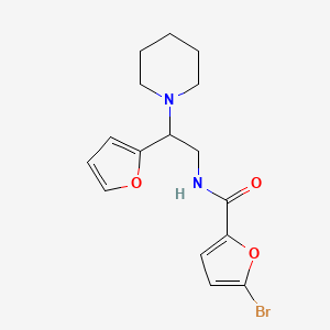 molecular formula C16H19BrN2O3 B11330195 5-bromo-N-[2-(furan-2-yl)-2-(piperidin-1-yl)ethyl]furan-2-carboxamide 