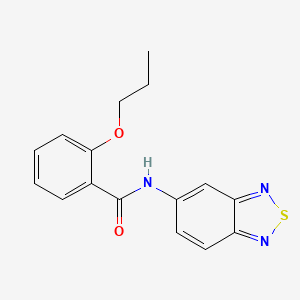 molecular formula C16H15N3O2S B11330263 N-(2,1,3-benzothiadiazol-5-yl)-2-propoxybenzamide 